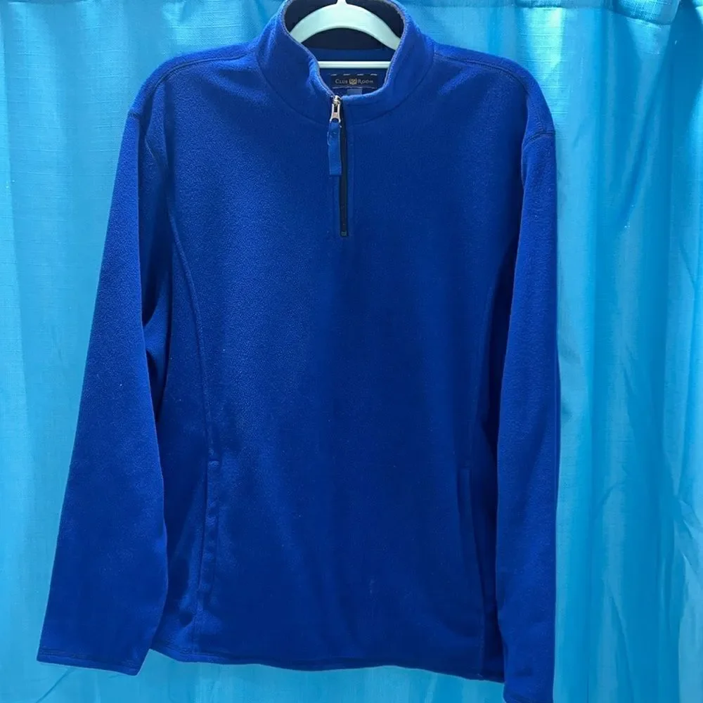 Club Room zip up sweater blue